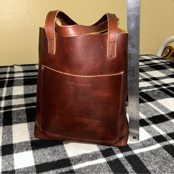 Portland Leather Goods PLG Original Crossbody Tote in Cognac - Picture 13 of 15